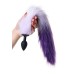 Анальная втулка с бело-фиолетовым хвостом POPO Pleasure by TOYFA S силикон черная 45 см Ø 2,7 с - фото 4