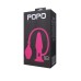 Надувная анальная втулка TOYFA POPO Pleasure с вибрацией силиконовая розовая 10 см - фото 1