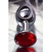 Анальная втулка Metal by TOYFA металл серебристая с рубиновым кристаллом 7,5 см Ø 3 см 145 г - фото 9