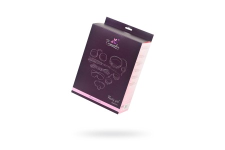 Набор для ролевых игр в стиле БДСМ Eromantica розовый маска наручники оковы ошейник флоггер к