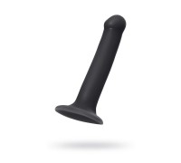 Ремневой нереалистичный страпон на присоске Strap-on-me M силикон черный 18 см
