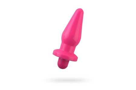 Анальная втулка TOYFA POPO Pleasure с вибрацией TPR розовая 13,6 см
