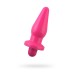 Анальная втулка TOYFA POPO Pleasure с вибрацией TPR розовая 13,6 см - фото
