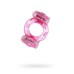 Эрекционное кольцо на пенис с двойной вибрацией TOYFA TPE розовый - фото