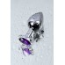 Анальный страз Metal by TOYFA металл серебристый с фиолетовым кристаллом 8 см Ø 3,4 см 85 г - фото 1