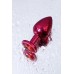 Анальный страз Metal by TOYFA металл красный с кристалом цвета рубин 8,2 см Ø3,4 см 85 г - фото 8