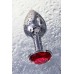 Анальная втулка Metal by TOYFA металл серебристая с рубиновым кристаллом 7,5 см Ø 3 см 145 г - фото 11
