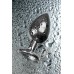 Анальная втулка Metal by TOYFA металл серебристая с кристаллом цвета алмаз 9,2 см Ø 4 см 425 г - фото 1
