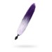 Анальная втулка с бело-фиолетовым хвостом POPO Pleasure by TOYFA S силикон черная 45 см Ø 2,7 с - фото