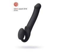 Безремневой нереалистичный страпон Strap-on-me L силикон черный 25 см