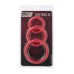 Набор эрекционных колец Black & Red TOYFA силикон красный Ø6/5/4 см - фото 1