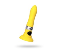 Нереалистичный вибратор Sexus Funny Five ABS пластик Желтый 18,5 см