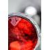 Анальная втулка Metal by TOYFA металл серебристая с кристаллом цвета рубин 7,1 см Ø 2,7 см 150 - фото 3