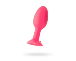 Анальная втулка TOYFA POPO Pleasure со стальным шариком внутри силиконовая розовая 10,5 см