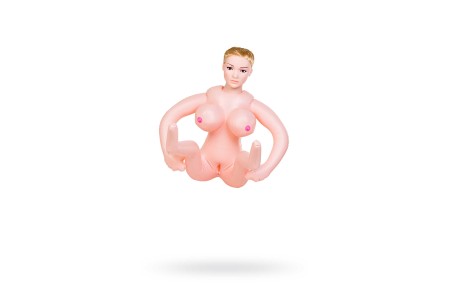 Кукла надувная Liliana с реалистичной головой TOYFA Dolls-X блондинка с двумя отверстиями кибер