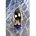Анальная втулка Metal by TOYFA металл золотистая с кристаллом цвета сапфир 9,5 см Ø 4 см 145 г - фото 8