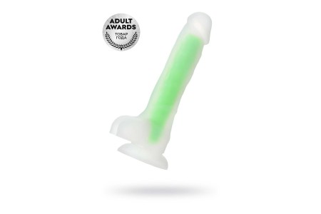 Фаллоимитатор светящийся в темноте Beyond by Toyfa Dick Glow силикон прозрачно-зеленый 13 см
