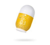 Мастурбатор нереалистичный CAPSULE 03 Kanoko MensMax TPE Желтый 8 см