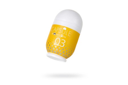 Мастурбатор нереалистичный CAPSULE 03 Kanoko MensMax TPE Желтый 8 см