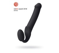 Безремневой нереалистичный страпон Strap-on-me XL силикон черный 25,5 см