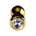 Анальная втулка Metal by TOYFA металл золотистая с кристаллом цвета алмаз 9,5 см Ø 3,5 см 130 - фото 8