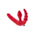 Безремневой страпон Black & Red by TOYFA с вибропулей влагостойкий силикон красный 35 см - фото 2