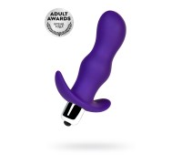 Анальная пробка с вибрацией A-Toys by TOYFA размера S влагостойкая силикон фиолетовая 11,2 см Ø