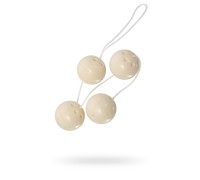 Вагинальные шарики Dream Toys ABS пластик белые 4 шт Ø3,5 см
