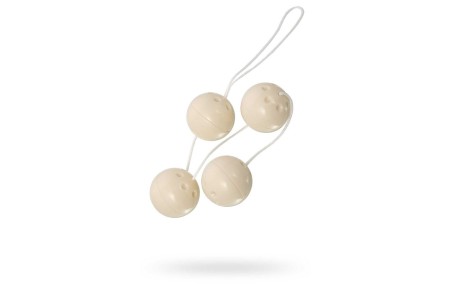 Вагинальные шарики Dream Toys ABS пластик белые 4 шт Ø3,5 см