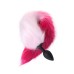 Анальная втулка с бело-розовым хвостом POPO Pleasure by TOYFA S силикон черная 45 см Ø 2,7 см - фото 3