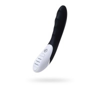 Вибратор Mystim Sizzling Simon силиконовый с электростимуляцией черно-белый 27 см