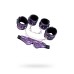Кружевной набор TOYFA Marcus (наручники оковы и маска) пурпурный - фото