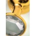 Анальная втулка Metal by TOYFA металл золотистая с белым кристаллом 7,5 см Ø 3 см 145 г - фото 11
