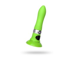 Нереалистичный вибратор Sexus Funny Five ABS пластик Зеленый 18,5 см