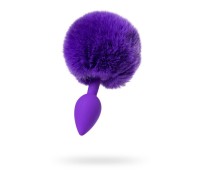 Анальная втулка с хвостом ToDo by Toyfa Sweet bunny силикон фиолетовая 13 см Ø 2,8 см 42 г