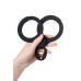 Силиконовые наручники Eromantica силикон черные 33 см - фото 4