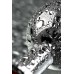 Анальная втулка Metal by TOYFA металл серебристая с кристаллом цвета рубин 8 см Ø 3,5 см 265 г - фото 1