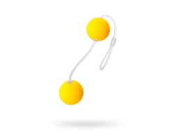 Вагинальные шарики Sexus Funny Five ABS пластик Желтый Ø 3 см