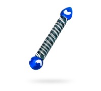 Двусторонний фаллоимитатор Sexus Glass стекло синий 21 см