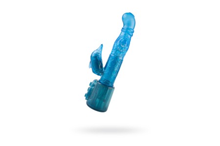 Вибратор NMC Blue Juice с клиторальным стимулятором в форме «дельфина» многофункциональный с ротац