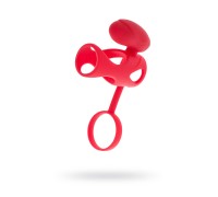 Насадка на пенис Black & Red by TOYFA с вибрацией со стимуляцией клитора силикон красный 14,5 см