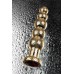 Анальная втулка Metal by TOYFA металл золотистая с кристаллом цвета dark рубин 14 см Ø 3,4 см - фото 1