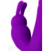 Вибратор c клиторальным стимулятором JOS TATY с пульсирующими шариками силикон фиолетовый 21,5 см - фото 9