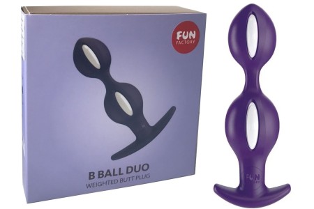 Анальный стимулятор Fun Factory B Ball Duo фиолетово-белый
