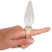 Анальная пробочка с кольцом на пальчик Finger Plug прозрачная - фото