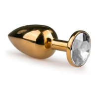 Анальное украшение со стразом Golden Plug Small прозрачный