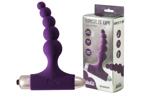 Анальная пробка с вибрацией Spice It Up New Edition Splendor фиолетовая