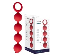 Анальный стимулятор Core из четырех шариков цвет бордовый