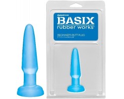 Анальная пробка Basix Rubber Works Beginners Butt Plug Blue