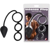 Анальная втулка с кольцами для пениса Intense Plug
